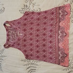 Skies are blue Edgar Border Print knit top - Magenta Size L